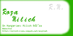 roza milich business card